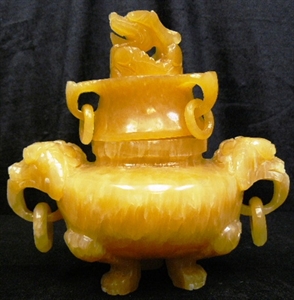 Picture of YELLOW JADE INCENSE BURNER (HJ002C)
