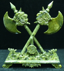 Picture of PAIR OF JADE DRAGON AX (LH41)