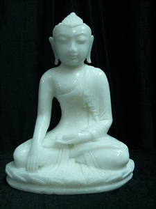 Picture of White Jade Sitting Tibet Buddha (WJ54)