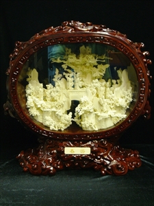Picture of COW BONE FRAMED FAIRIES MOUNTAIN (97G)