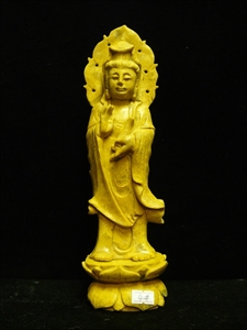 Picture of Yellow Jade Standing Kwanyin (YJ04)