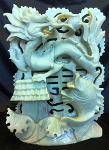 Picture of 11" Jade Dragon and Fish (LX15)
